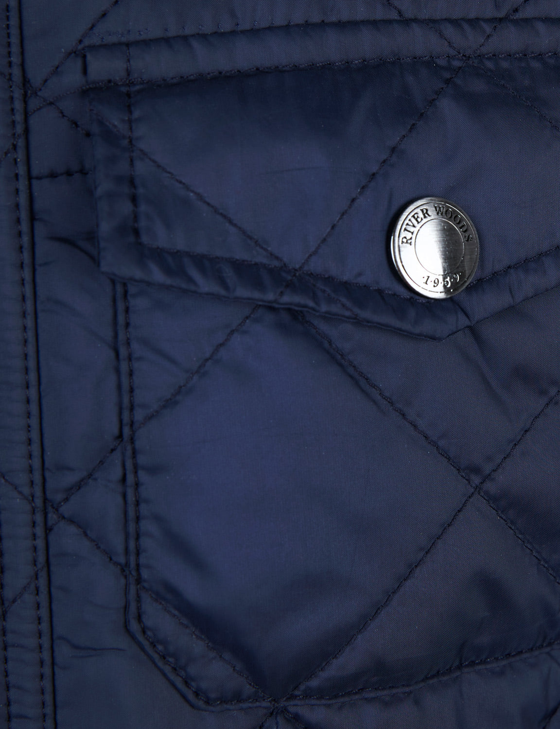 Basic Diamond Quilted Jkt - Blauw