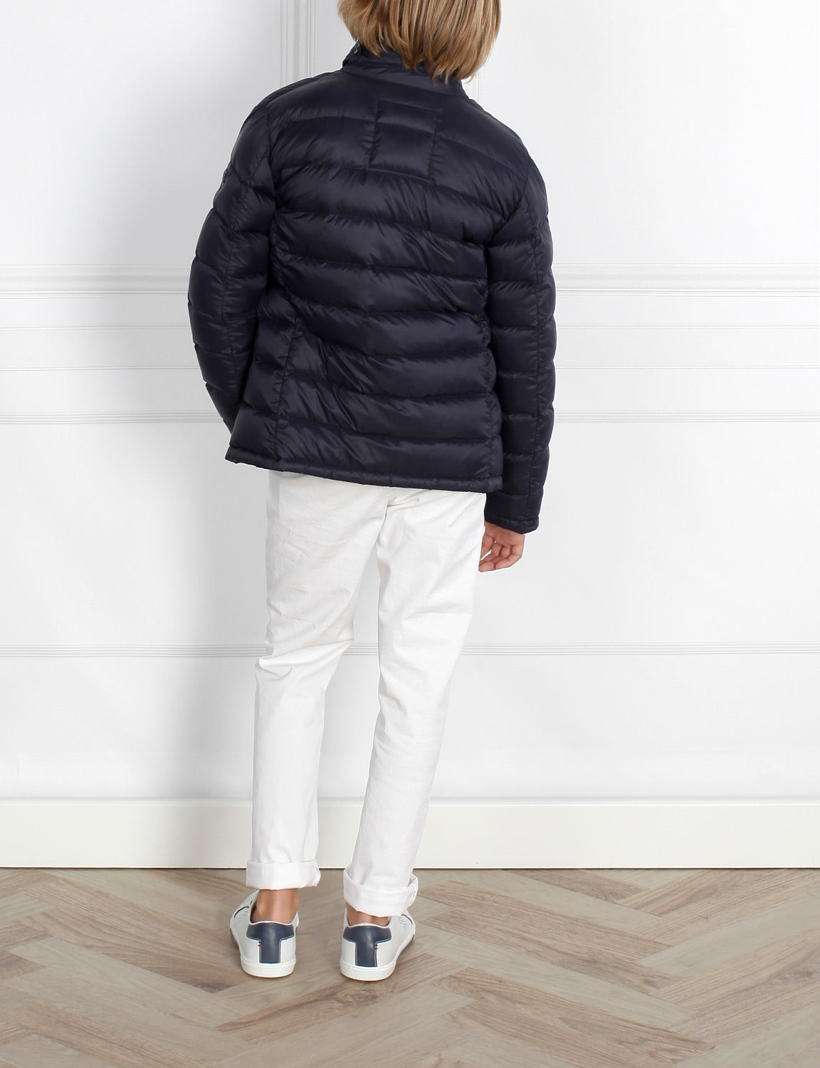 Nylon Communion Quilted Blazer - Bleu