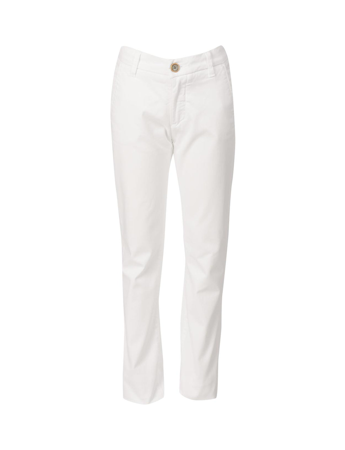 Slim Fit Chino Pants In White - Blanc