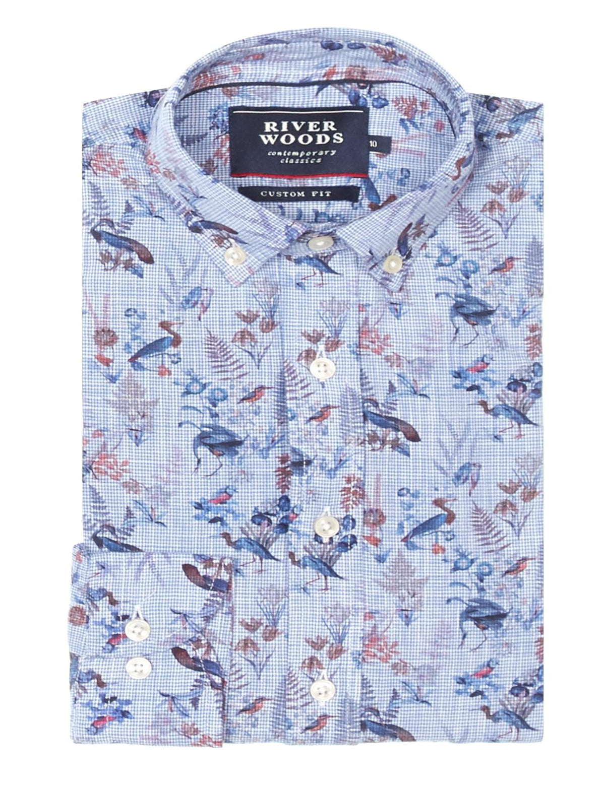 Custom Fit Princeton Shirt In Blue - Bleu