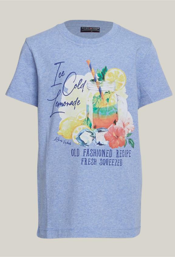 Basic Cotton T-Shirt Pool Mix - Blauw