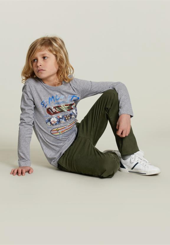 Cotton Fantasy T-Shirt Pinguin Mix - Grijs