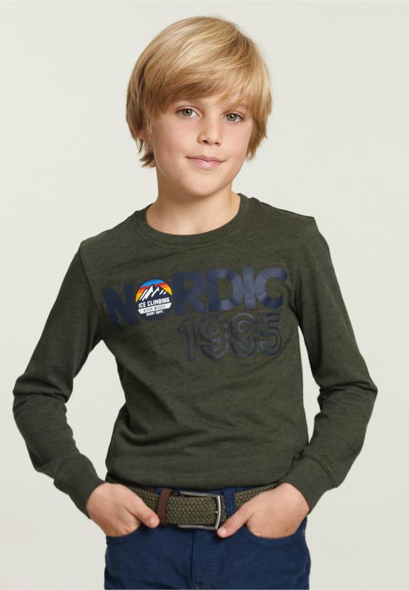 Slim Fit Cotton T-Shirt Woodstock - Vert