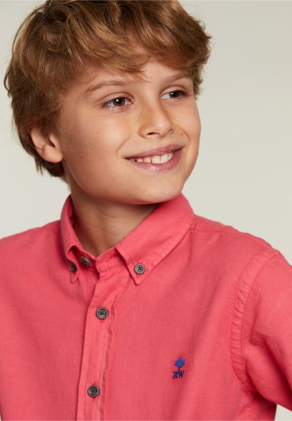 Custom Fit Cotton Shirt Rose - Rose