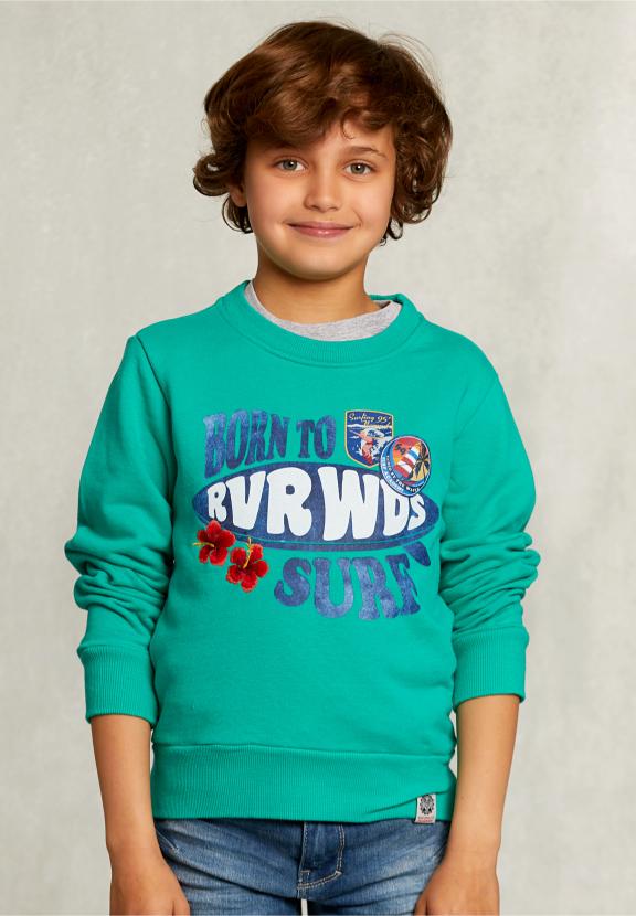 Fantasy Crew Neck Sweater Moscow Mule - Groen