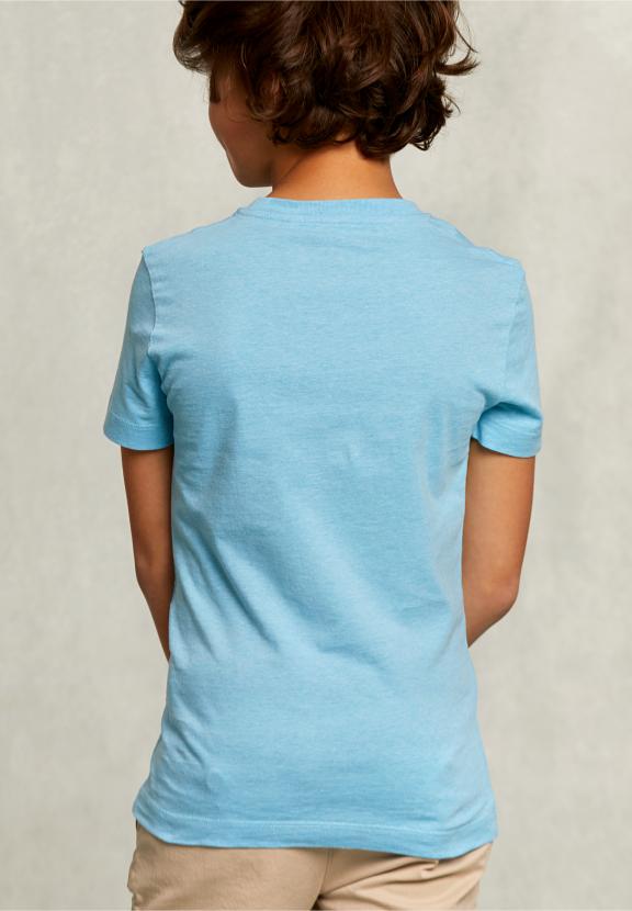 Normal Fit Basic T-Shirt Bora Bora Mel - Blauw