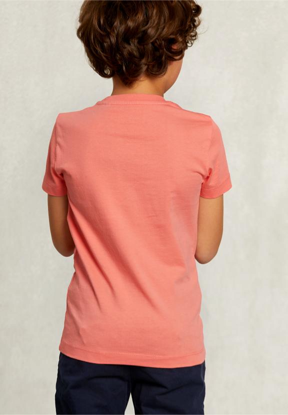 Normal Fit Basic T-Shirt In Bellini - Roze