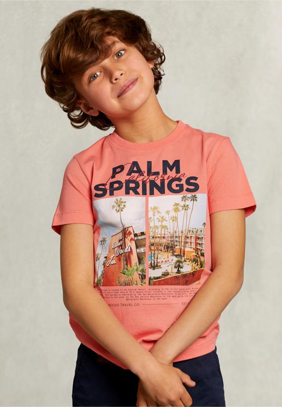Normal Fit Basic T-Shirt In Bellini - Roze