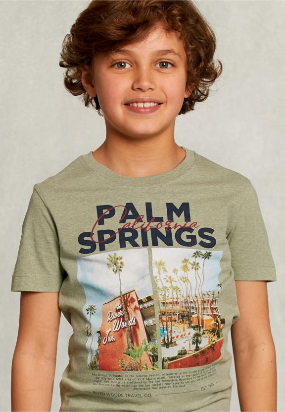 Normal Fit Basic T-Shirt Mix Herb - Khaki
