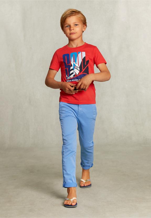 Normal Fit Basic T-Shirt In Pomegranate - Roze