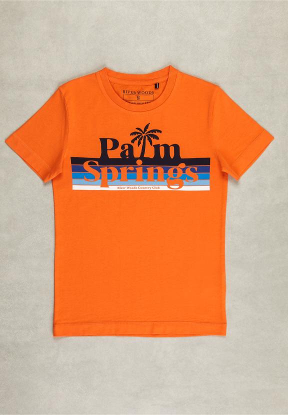 Normal Fit Basic T-Shirt In Life Jacket - Orange