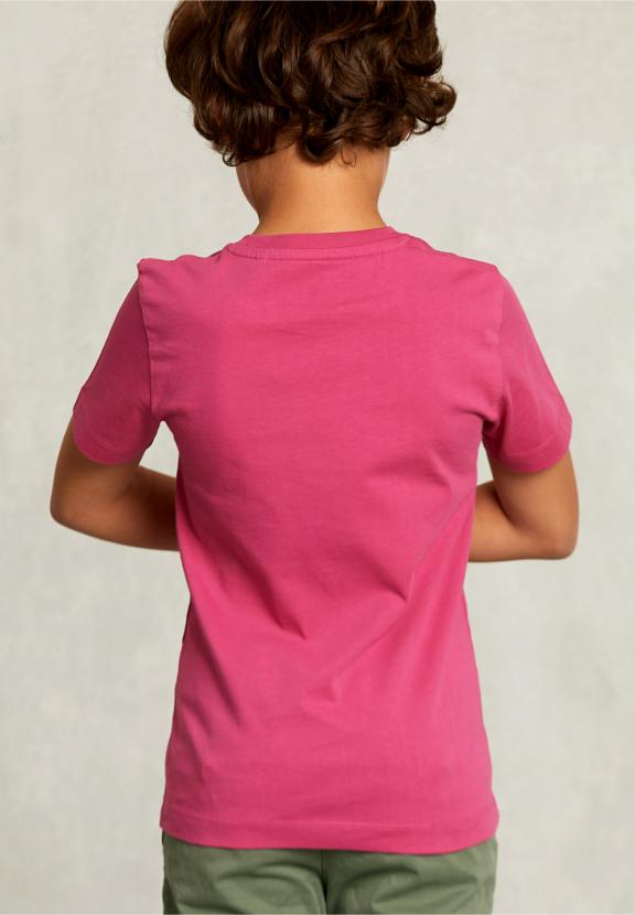 Normal Fit Basic T-Shirt In Amaranth - Roze