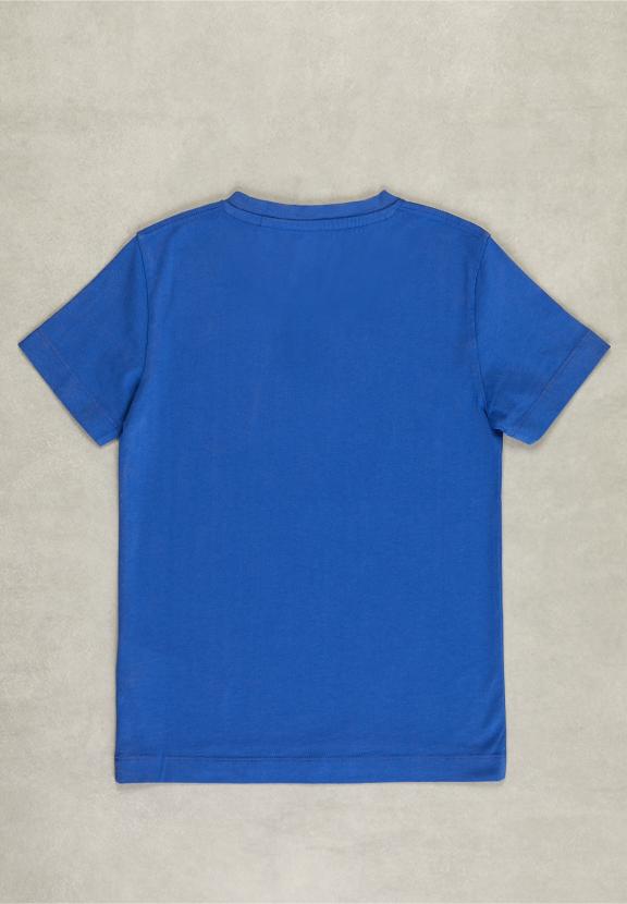 Normal Fit Basic T-Shirt In Caribbean Blue - Blauw