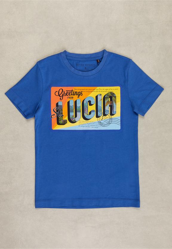 Normal Fit Basic T-Shirt In Caribbean Blue - Blauw
