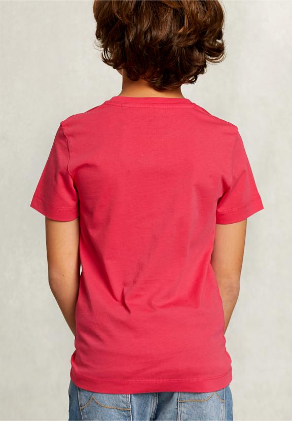Normal Fit Basic T-Shirt In Flirt - Roze