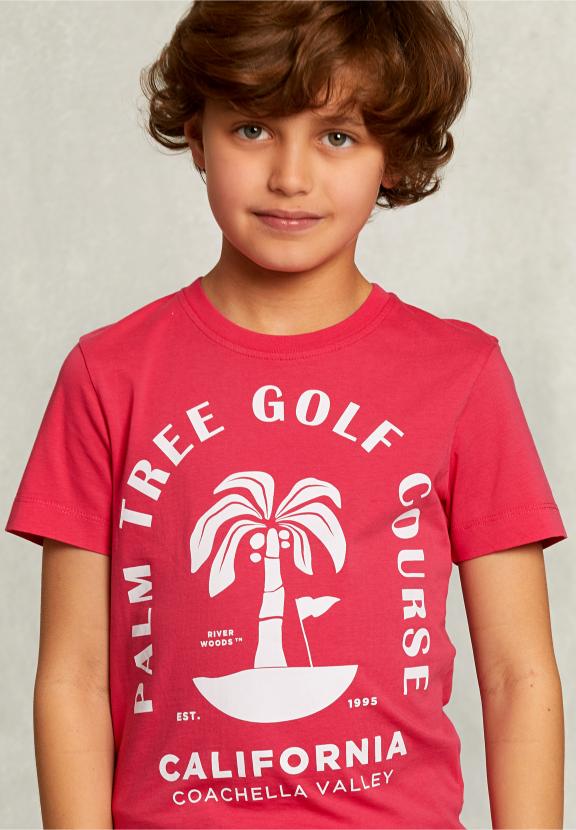 Normal Fit Basic T-Shirt In Flirt - Roze