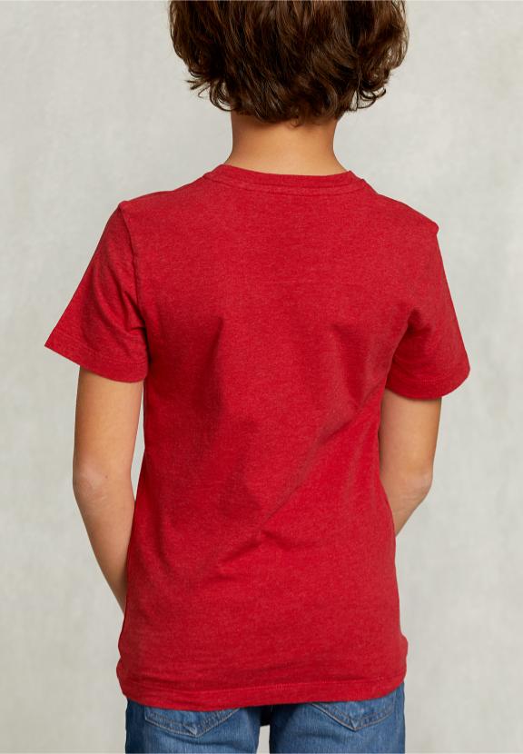 Normal Fit Basic T-Shirt Bloody Mary Mel - Rood