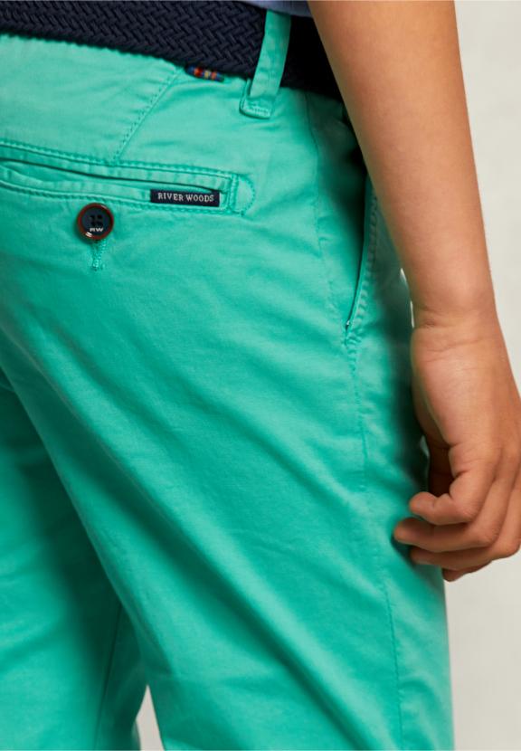 Slim Fit Basic Chino Pants Moscow Mule - Vert