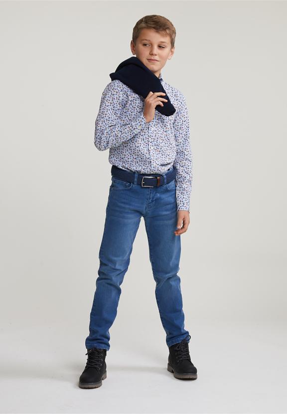 Custom Fit Fantasy Shirt Multi - Blauw