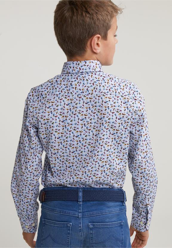 Custom Fit Fantasy Shirt Multi - Blauw