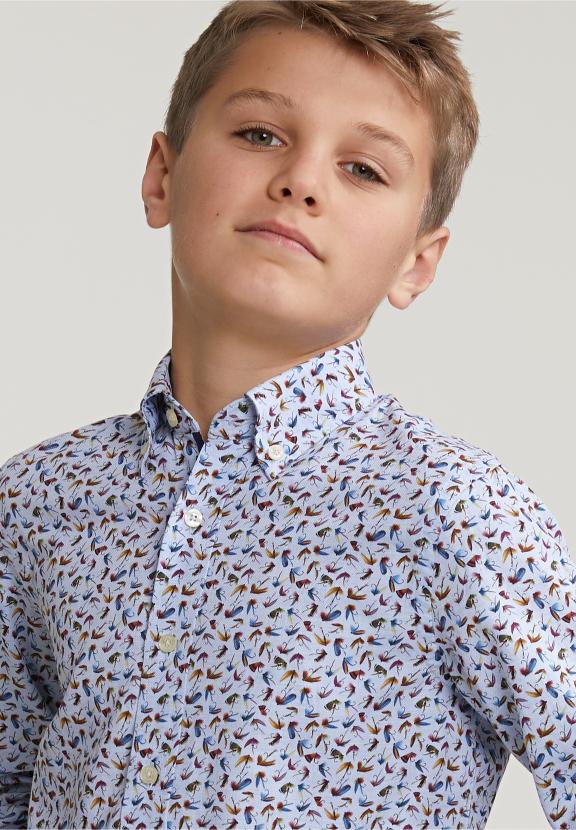 Custom Fit Fantasy Shirt Multi - Blauw