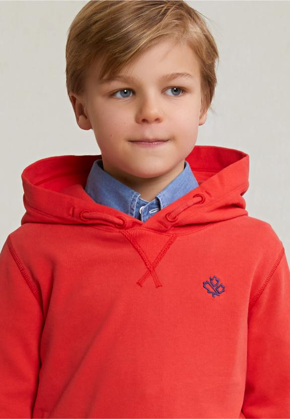 Fancy Cotton Hoodie Cornell Red - Rouge