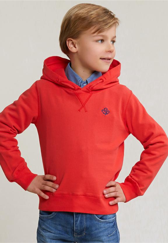 Fancy Cotton Hoodie Cornell Red - Rouge