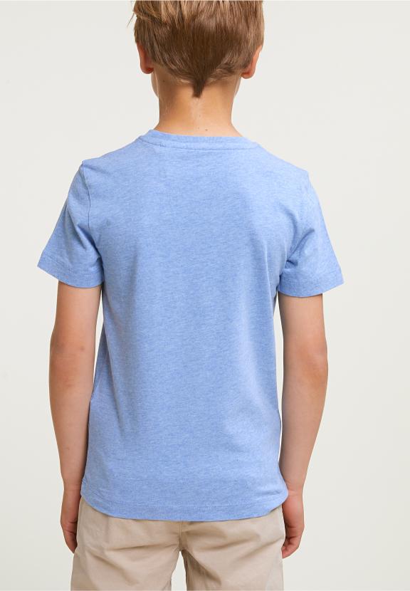 Normal Fit Basic T-Shirt Short Sleeves Seashore Mix - Blauw