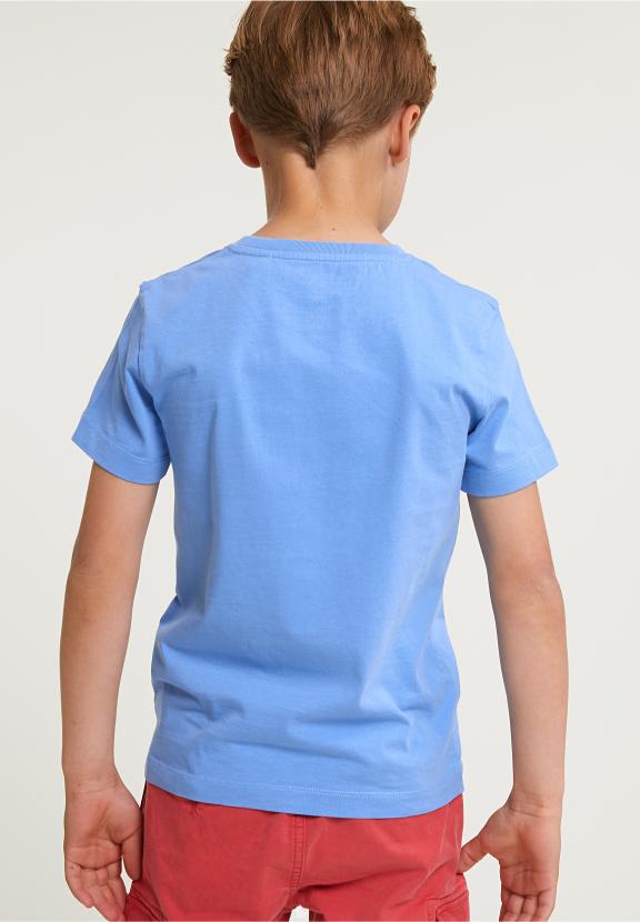 Normal Fit Basic T-Shirt Short Sleeves Sky - Blauw