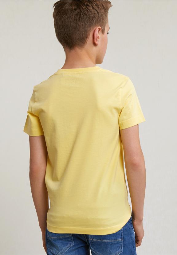 Normal Fit Basic T-Shirt Short Sleeves Sun Flower - Jaune