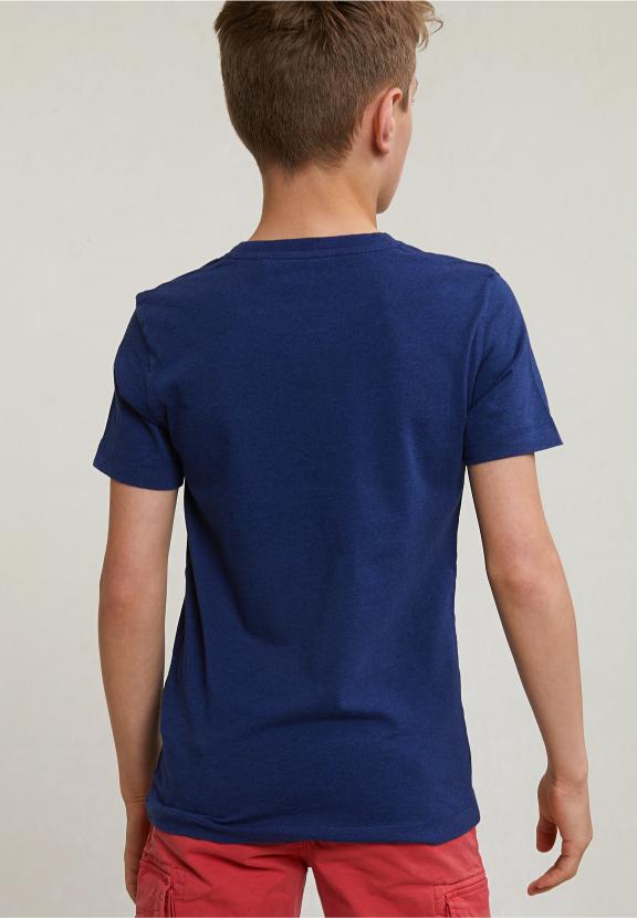 Normal Fit Basic T-Shirt Short Sleeves Saphire Mix - Blauw