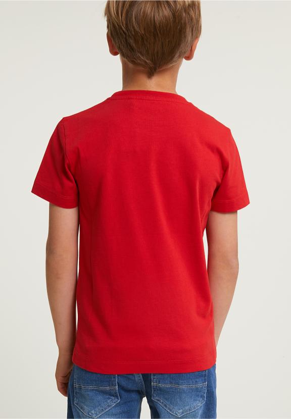 Normal Fit Basic T-Shirt Short Sleeves Harvard Red - Rouge