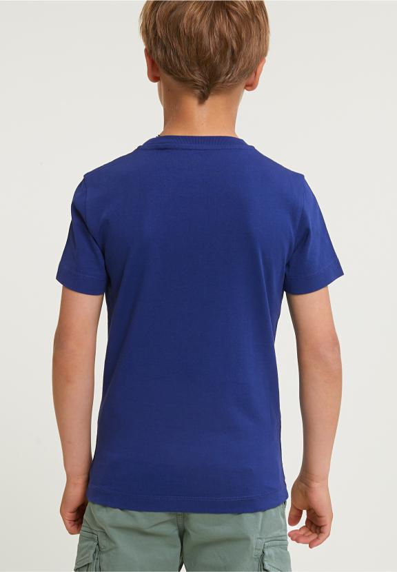 Normal Fit Basic T-Shirt Short Sleeves Royal Blue - Blauw
