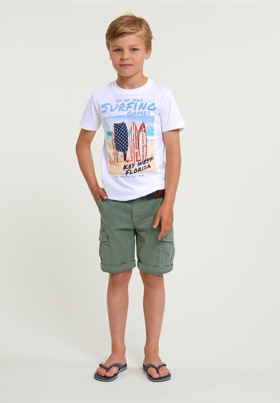Normal Fit Basic T-Shirt Short Sleeves White - Blanc