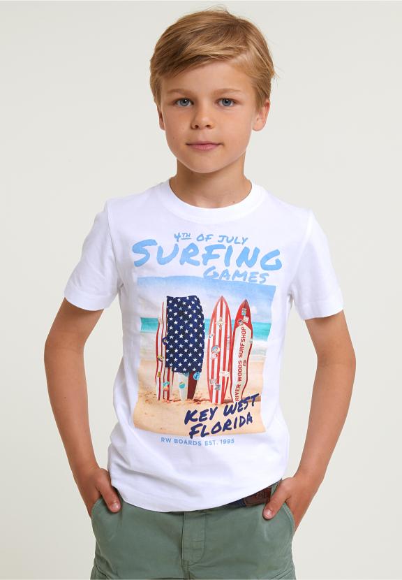 Normal Fit Basic T-Shirt Short Sleeves White - Blanc