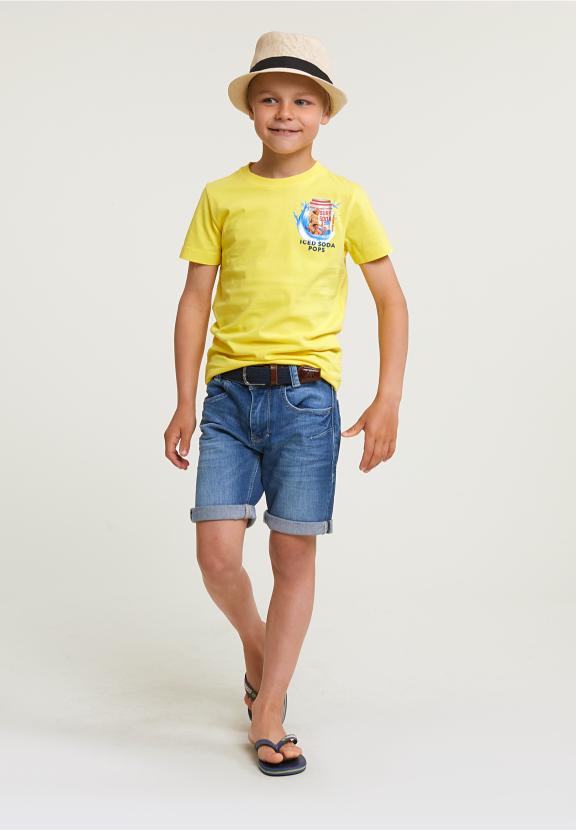 Normal Fit Basic T-Shirt Short Sleeves Lemonade - Geel