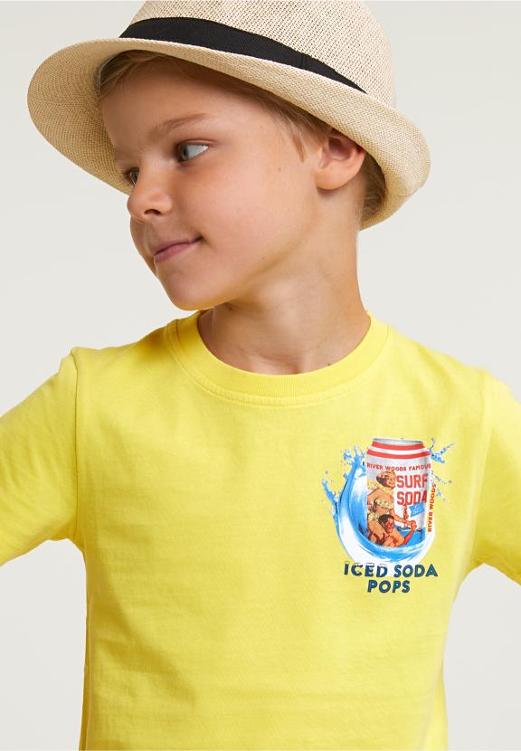 Normal Fit Basic T-Shirt Short Sleeves Lemonade - Geel