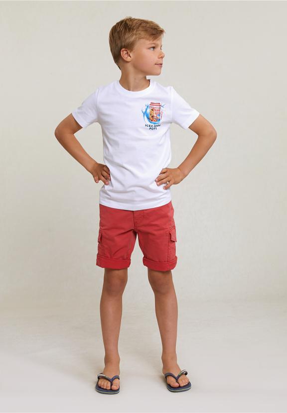 Normal Fit Basic T-Shirt Short Sleeves White - Blanc