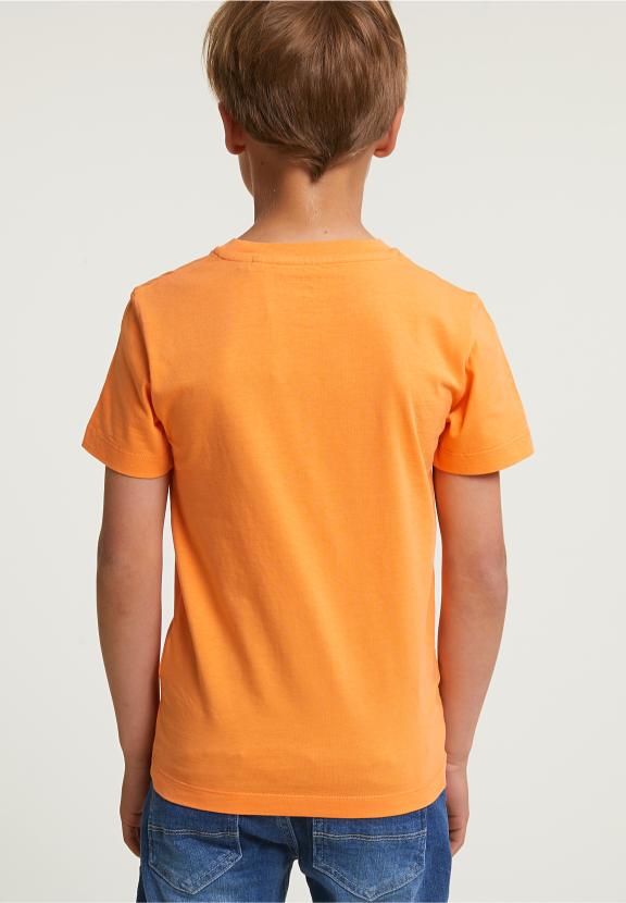 Normal Fit Basic T-Shirt Short Sleeves Peach - Orange