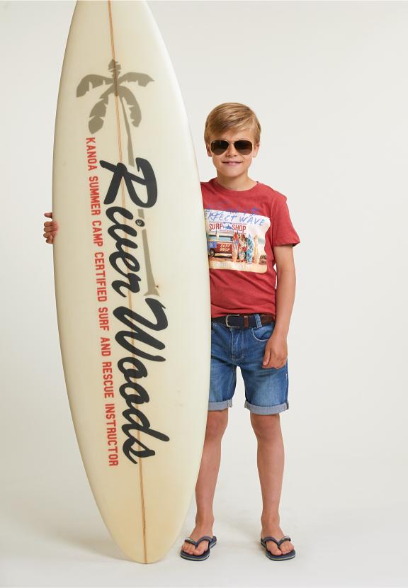 Normal Fit Basic T-Shirt Short Sleeves Scarlet Mix - Roze