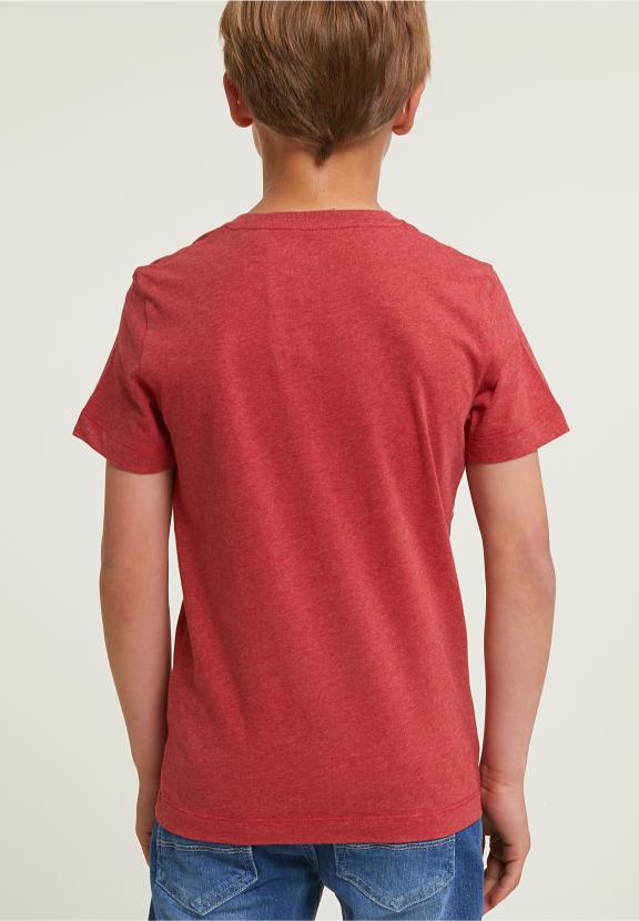 Normal Fit Basic T-Shirt Short Sleeves Scarlet Mix - Roze