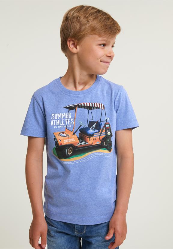 Normal Fit Basic T-Shirt Short Sleeves Hamptons Blue - Bleu