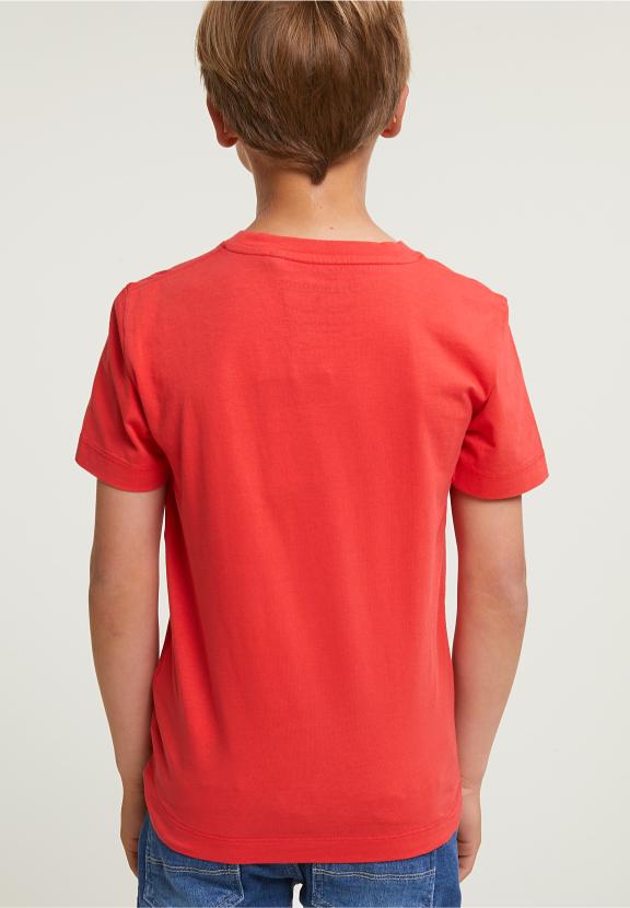 Normal Fit Basic T-Shirt Short Sleeves Cornell Red - Rouge