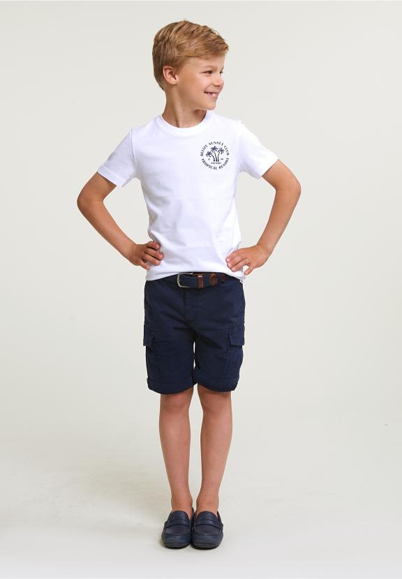 Normal Fit Basic T-Shirt Short Sleeves White - Wit
