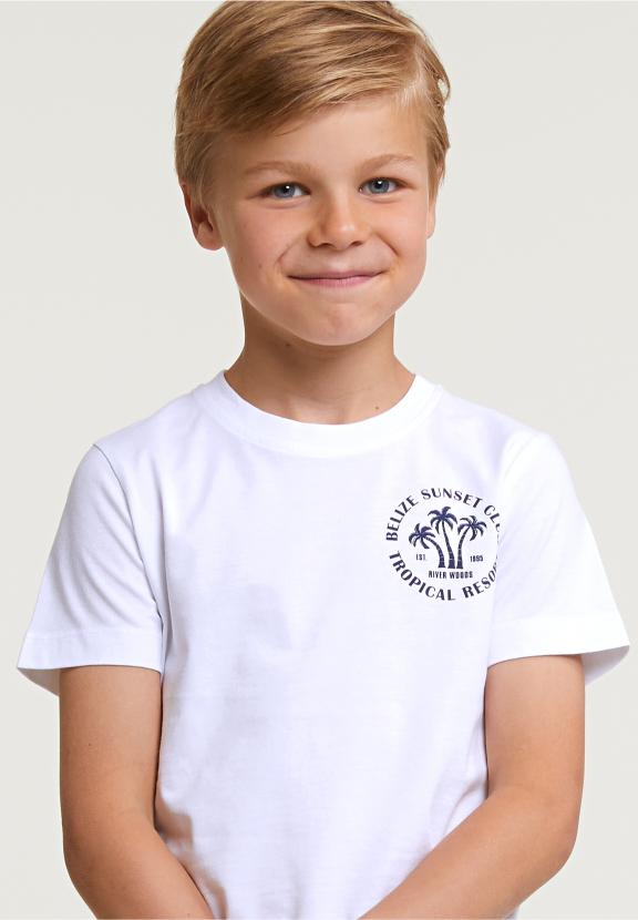Normal Fit Basic T-Shirt Short Sleeves White - Wit