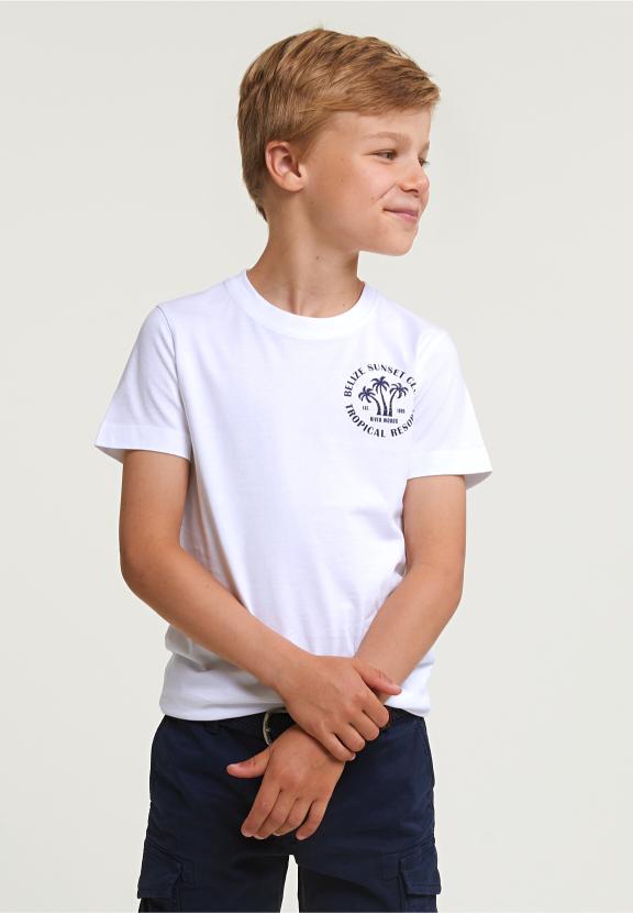 Normal Fit Basic T-Shirt Short Sleeves White - Wit