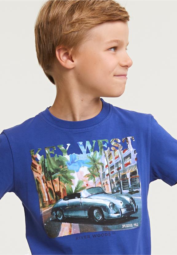 Normal Fit Basic T-Shirt Short Sleeves Yale Blue - Blauw