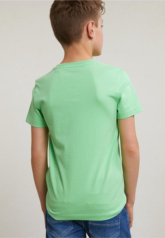 Normal Fit Basic T-Shirt Short Sleeves Mojito - Vert