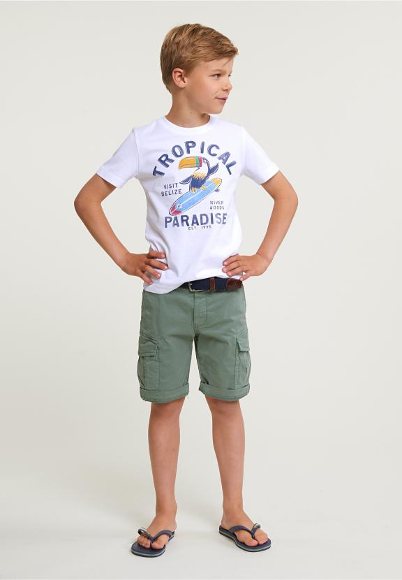 Normal Fit Basic T-Shirt Short Sleeves White - Blanc