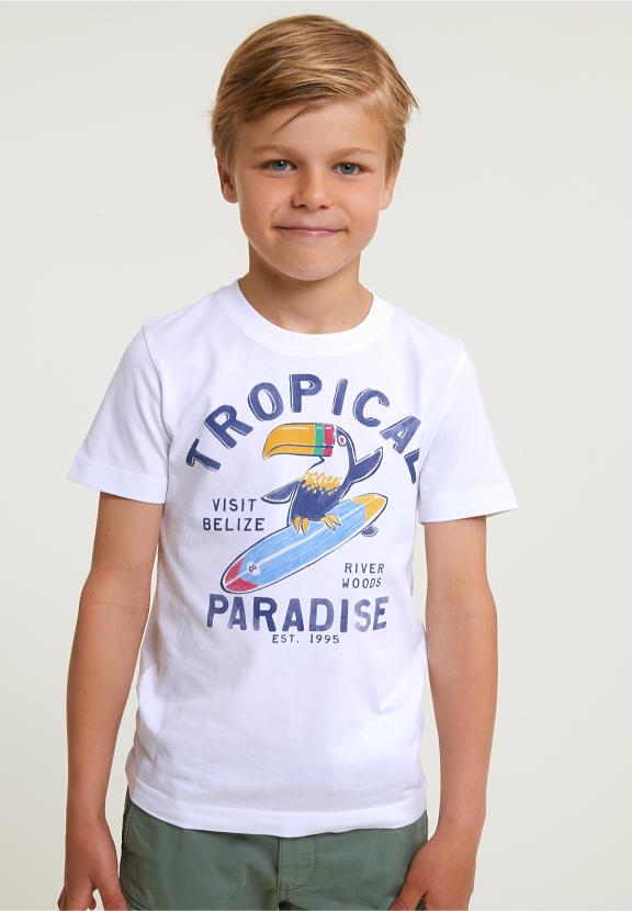 Normal Fit Basic T-Shirt Short Sleeves White - Blanc